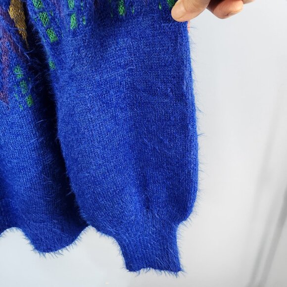 Time and Tru Women's Fair Isle Pullover Sweater Crew Neck Size M 8-10 (PP-5) - Picture 3 of 6